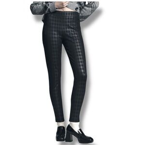 Anthropologie Sanctuary Black Checkered Runway Leggings